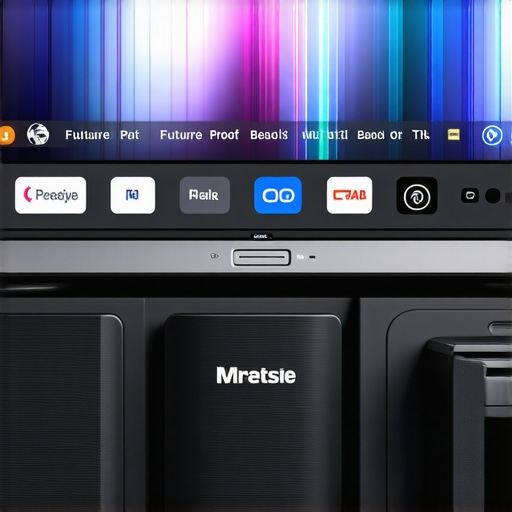 A modern home entertainment system with advanced streaming devices and smart home integration.