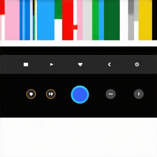 A modern living room with a high-tech media setup showcasing advanced codecs and smart automation