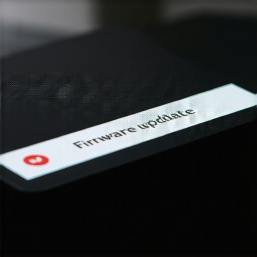 Streaming device displaying a firmware update notification