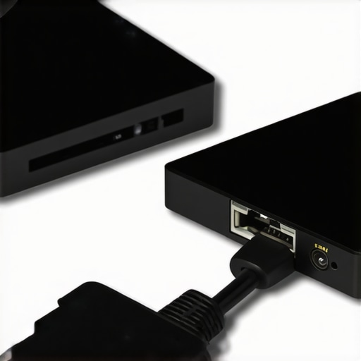 Illustration of a streaming device connected to a router using Ethernet cable for optimal performance.